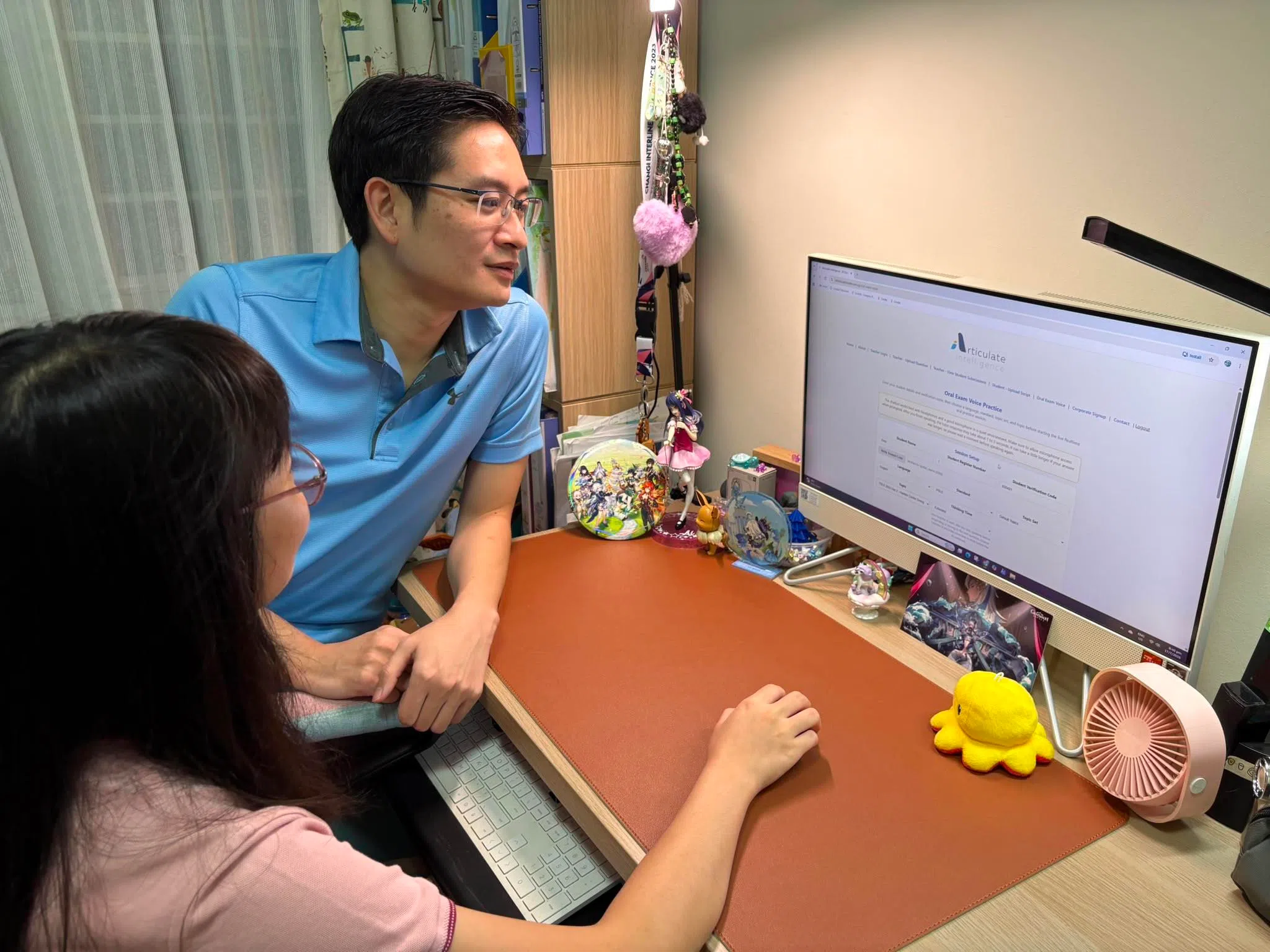 陈铭安说，每逢小六会考等节点，网站都会迎来不少浏览量。（受访者提供）