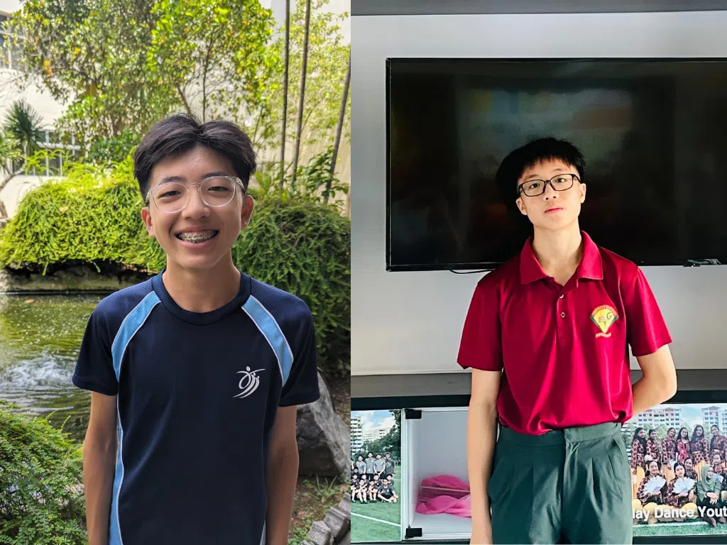 左图：新民中学学生张友柏想报名参加新谣音乐营；右图：永青中学学生纪竣森则想学习用歌曲表达自己的感受。（受访者提供）