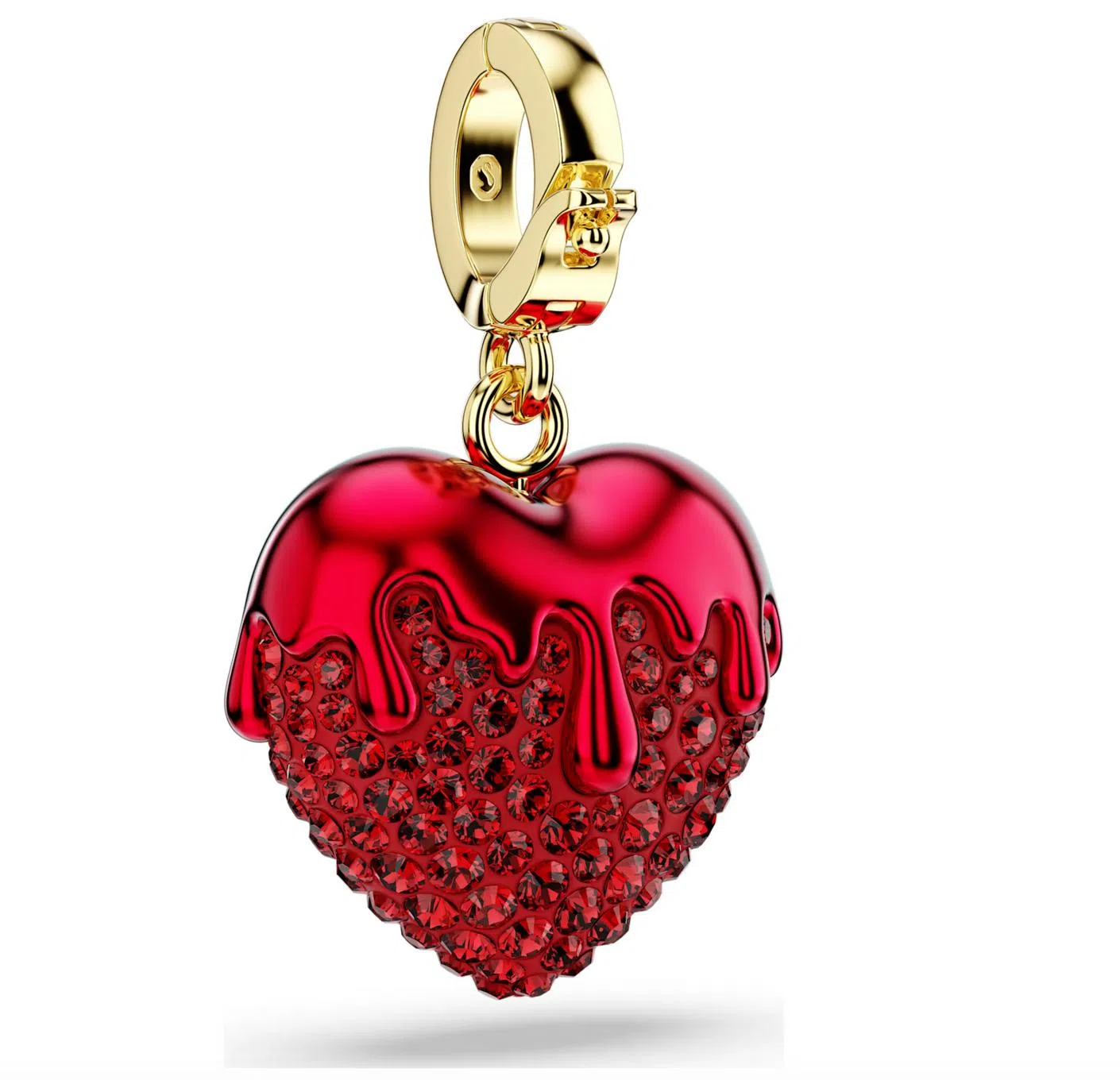 施华洛世奇的红心挂饰，造型如半融化的雪糕，动人又可口。（品牌提供）