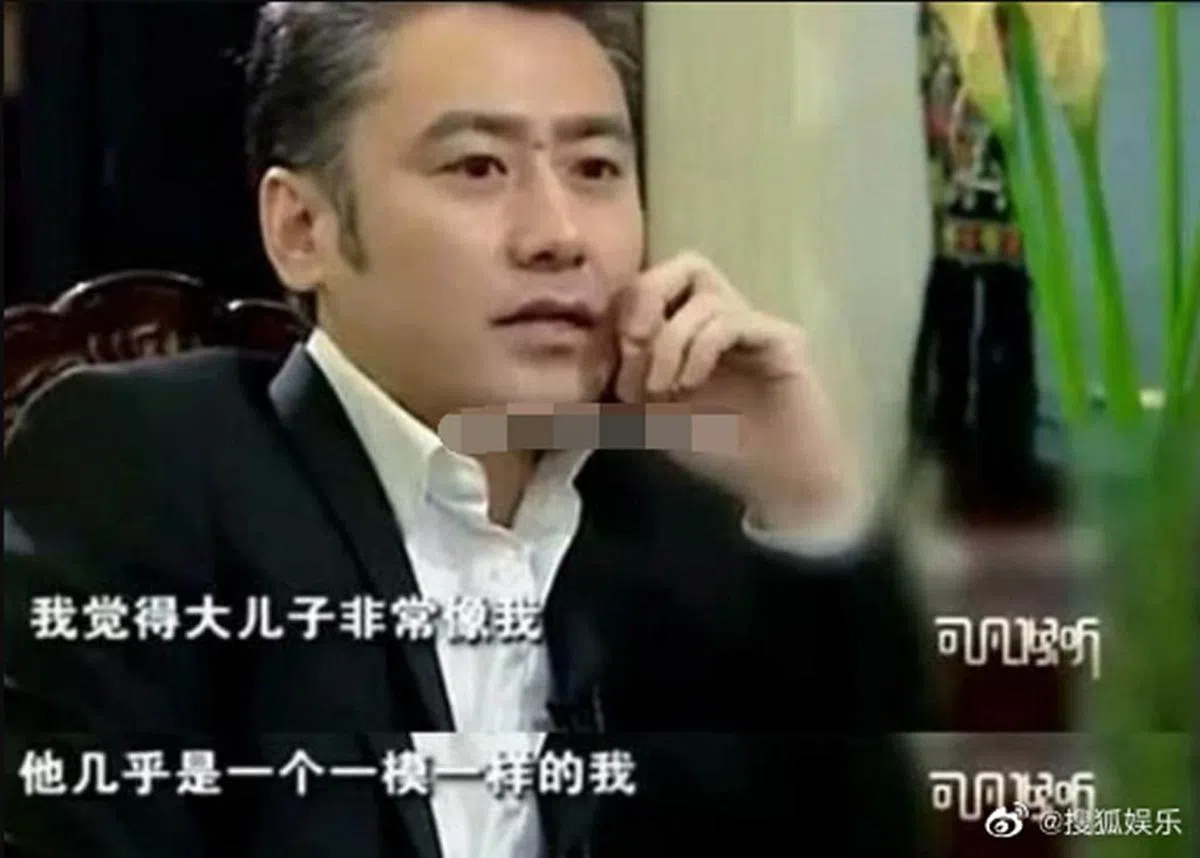 吴秀波过去接受采访时，说过长子跟他很像。（视频截图）