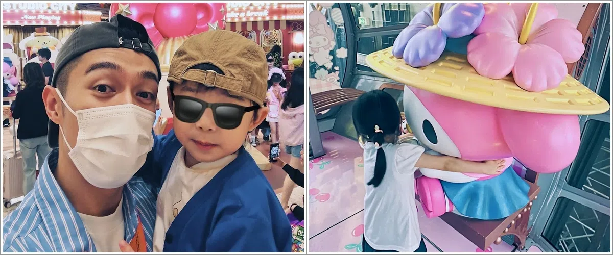 周柏豪与太太育有一对儿女，女儿（右）即将满5岁，儿子（左）3岁。（取自艺人IG）