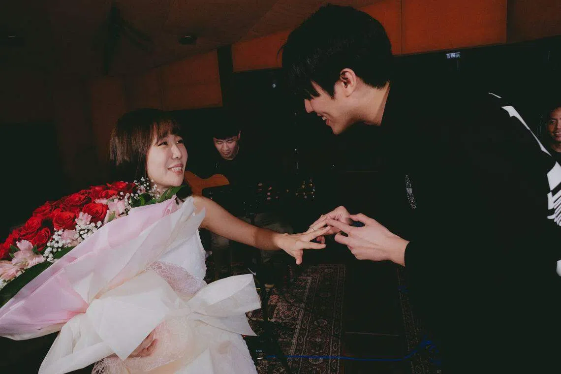 魏妙如想不到男友会在她的演唱会上炮制求婚惊喜。（天赋音乐提供）