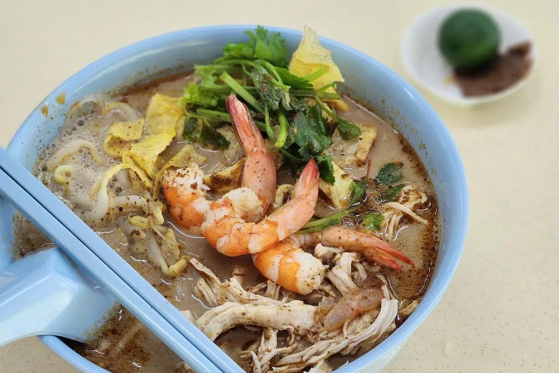Sarawak Delicacy Laksa & Kolo Mee整体口味协调，广为食客喜爱。（陈爱薇摄）