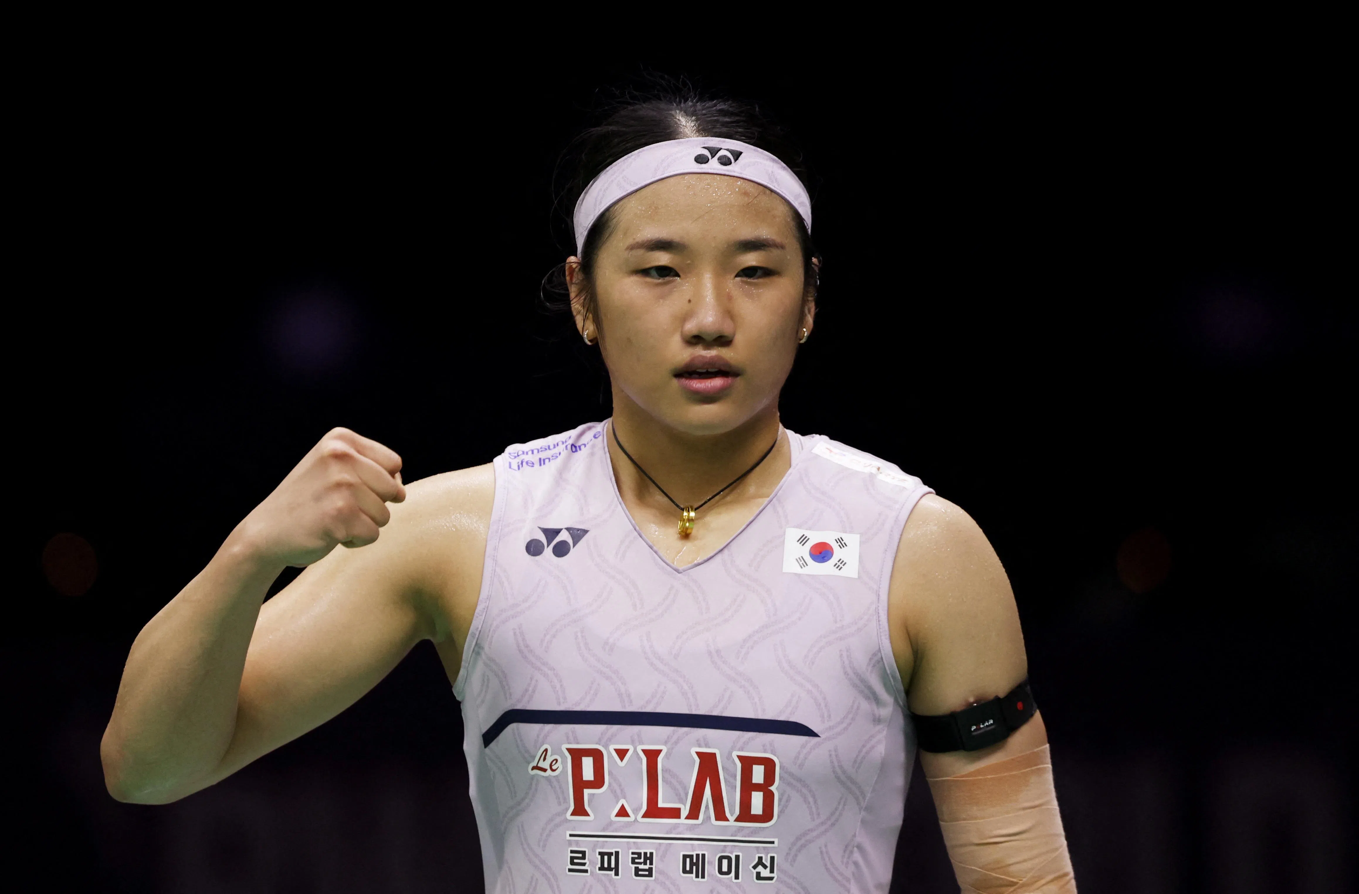 韩国女单一姐安洗莹再次闯进半决赛，生涯第26次与王祉怡交手。（路透社）