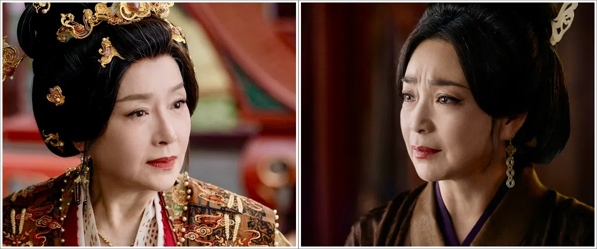 恬妞（左）和戴春荣分别饰演的大长公主和太后都具有说服力。（取自剧集微博）