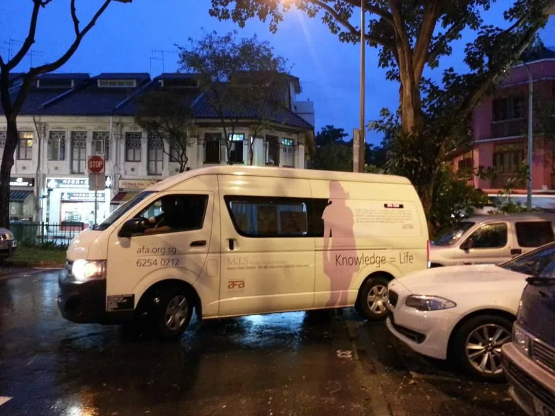 爱之病匿名检测车每年平均为2000人至3000人完成匿名HIV检测。（爱之病行动小组提供）