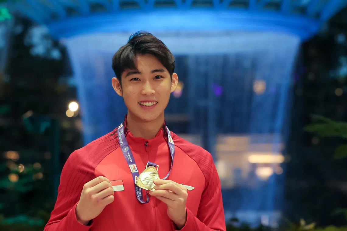 骆建佑的羽毛球世锦赛男单金牌堪称是新加坡体坛近五年的最大突破。（档案照片）