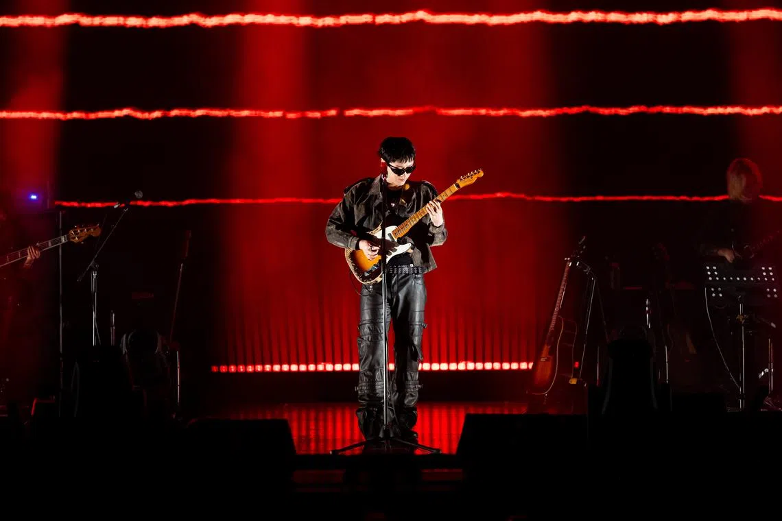 两小时的演出中，WOODZ演唱了26首作品，曲目风格多元。（FriedRice Entertainment提供）