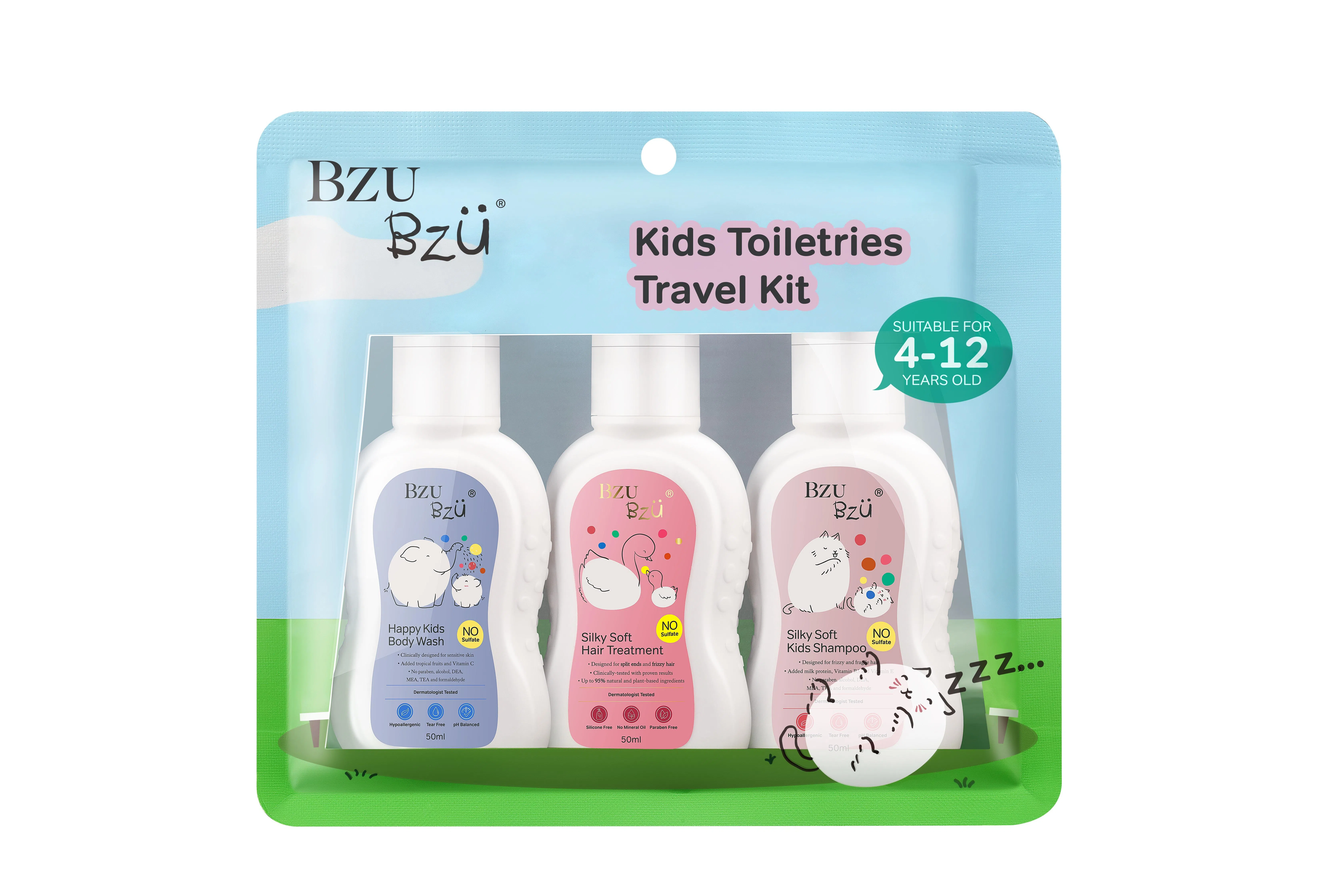 Bzu Bzu儿童沐浴用品旅行套组，方便携带出行。（品牌提供）