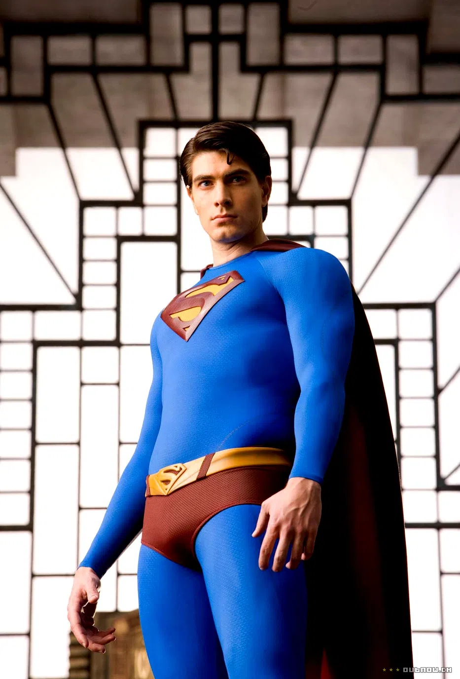 第七代超人Brandon Routh帅气出众，深得影评人和粉丝喜爱。（档案照）