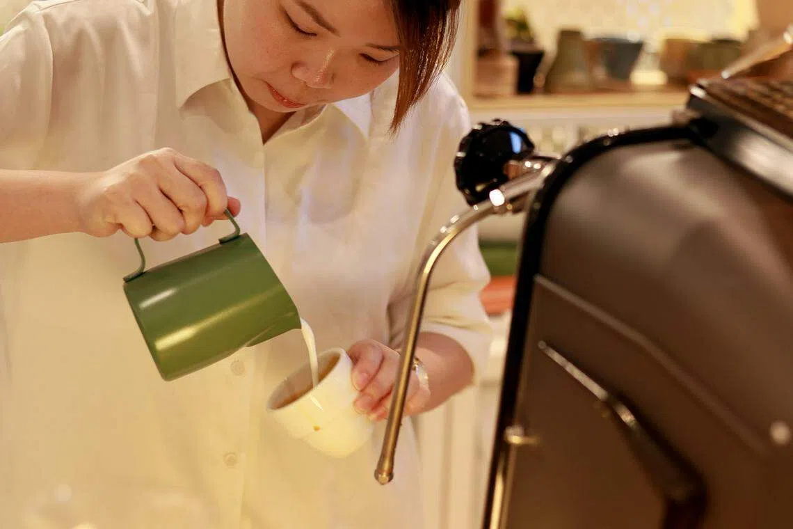 2025年10月，黄偌棋将代表新加坡参加在意大利米兰举行的世界咖啡师大赛。（龙国雄摄）