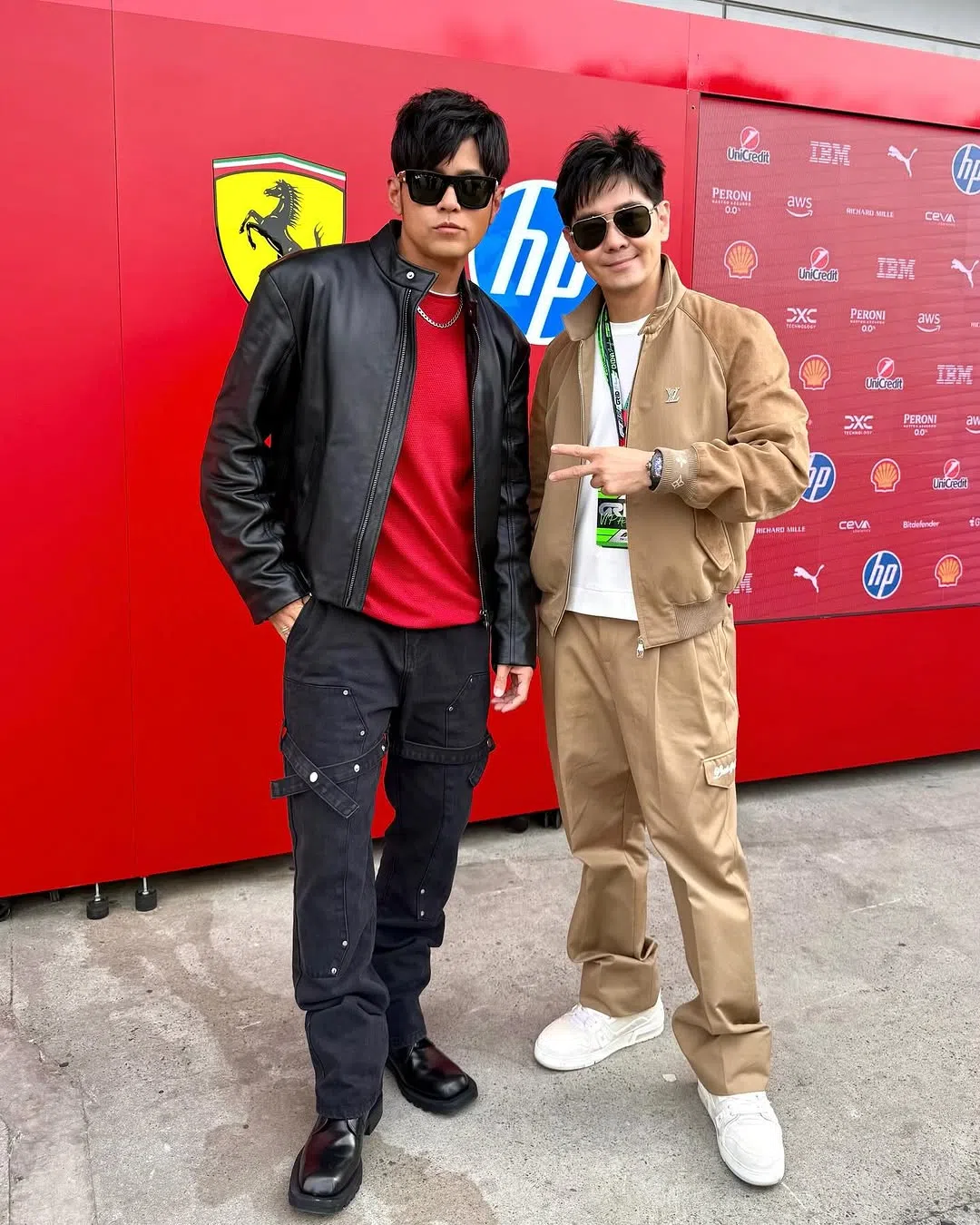 网民敲碗周杰伦和林志颖合作赛车电影。（取自林志颖IG）