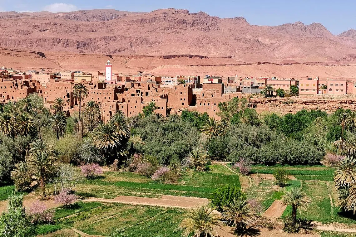 被列入世界文化遗产的阿伊特本哈杜土堡。（许月英摄）