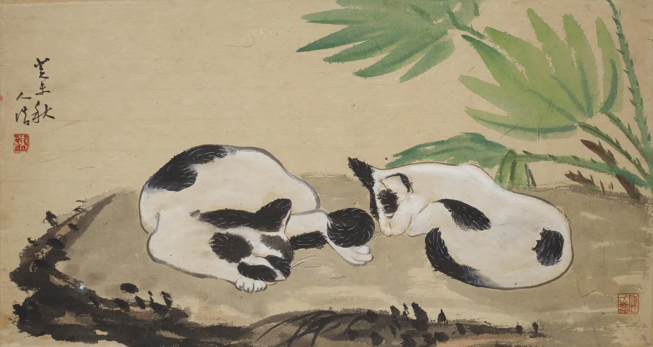 陈人浩水墨画《大梦谁先觉》（1943）。（国家美术馆提供）