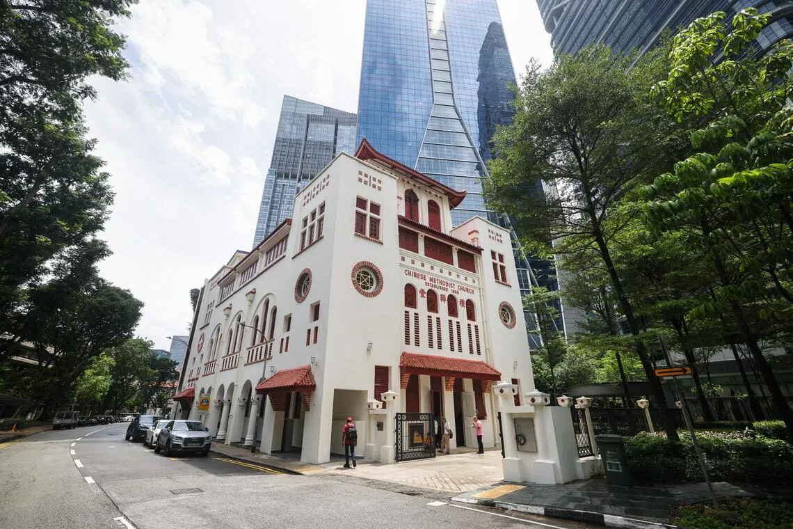 卫理公会直落亚逸礼拜堂百年历史走廊获得国家文物局的部分资助。（陈渊庄摄）