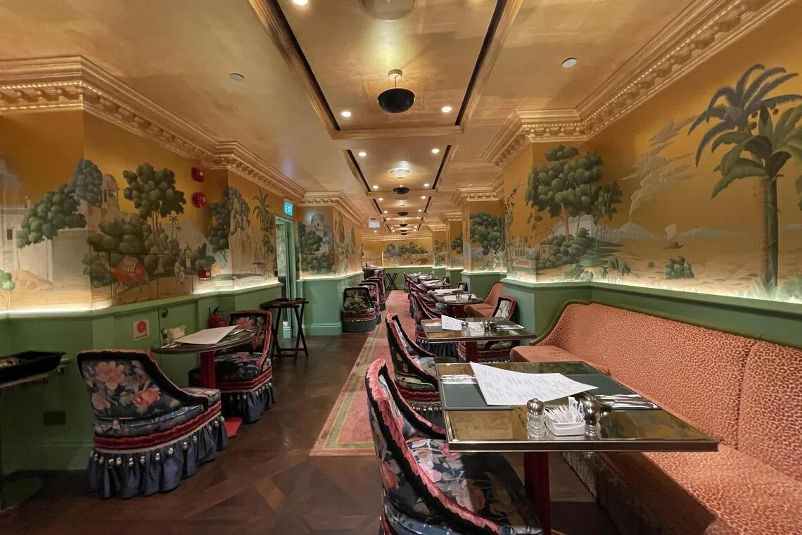 印度餐馆Gupshup环境古色古香，一派印度皇室风。（黄靖晶摄）