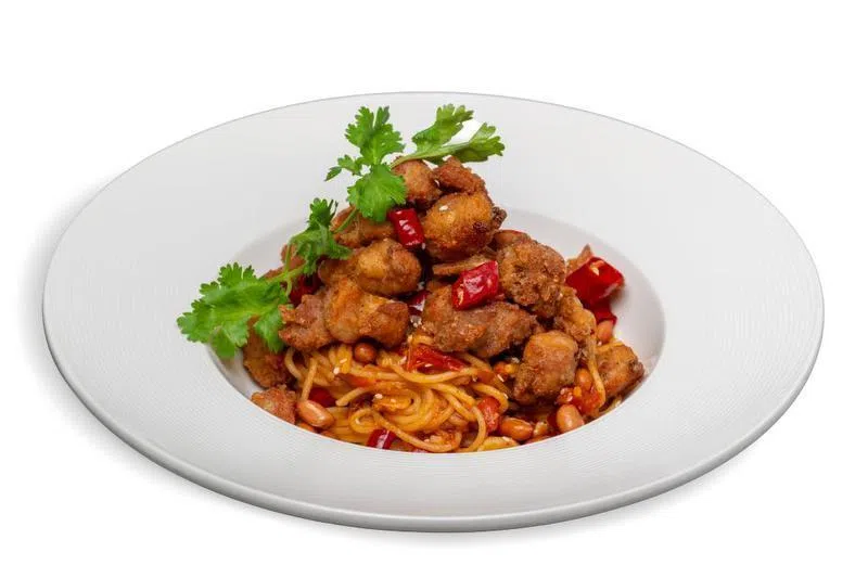 麻辣辣子鸡意大利面