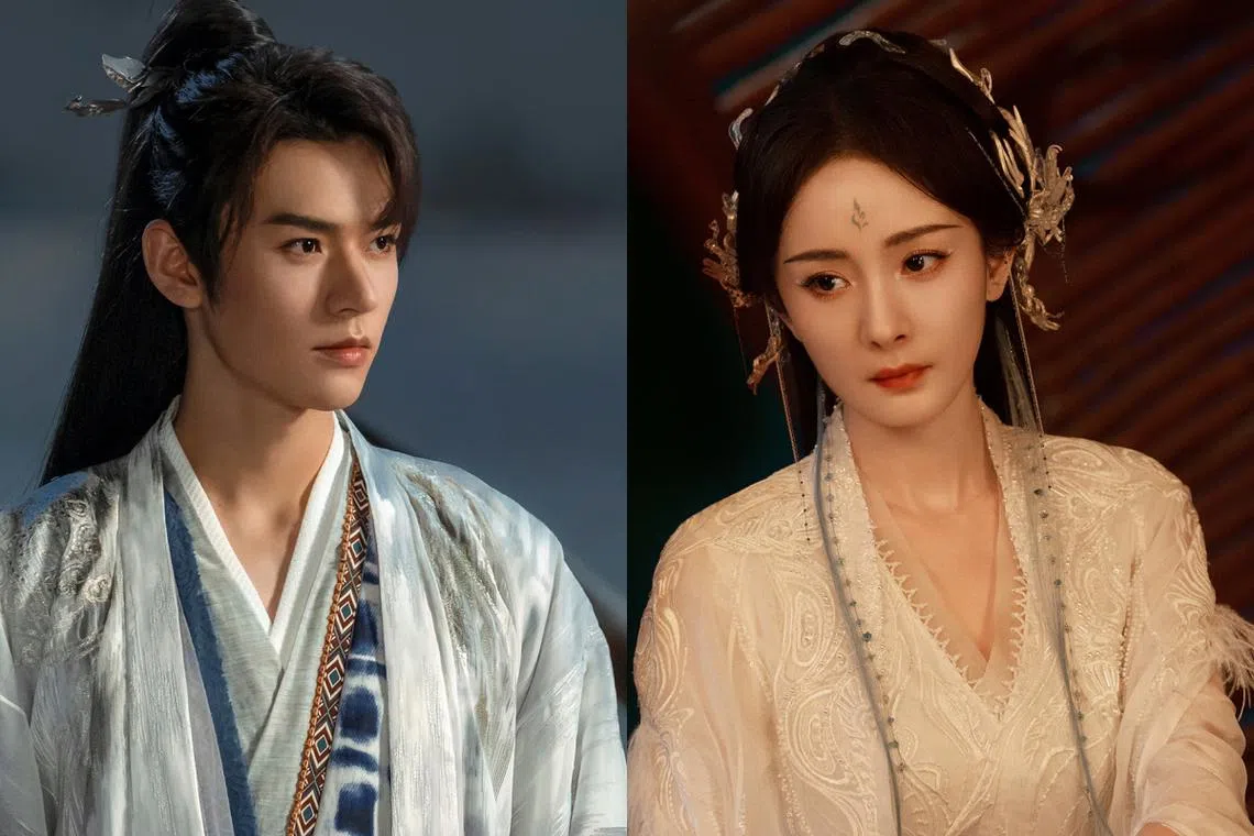 龚俊（左）和杨幂被评为“仆街男神和女神”。（取自《狐妖小红娘月红篇》微博）