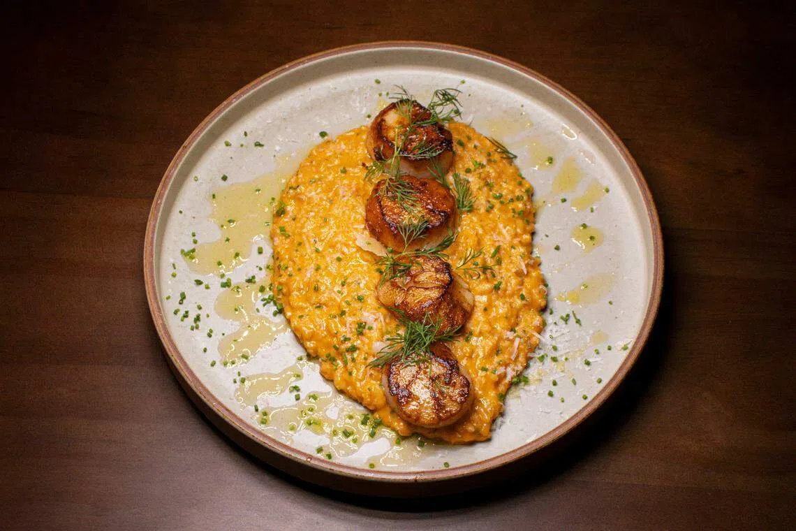 Chimichanga的带子意式烩饭具浓郁的芝士味。（餐馆提供）