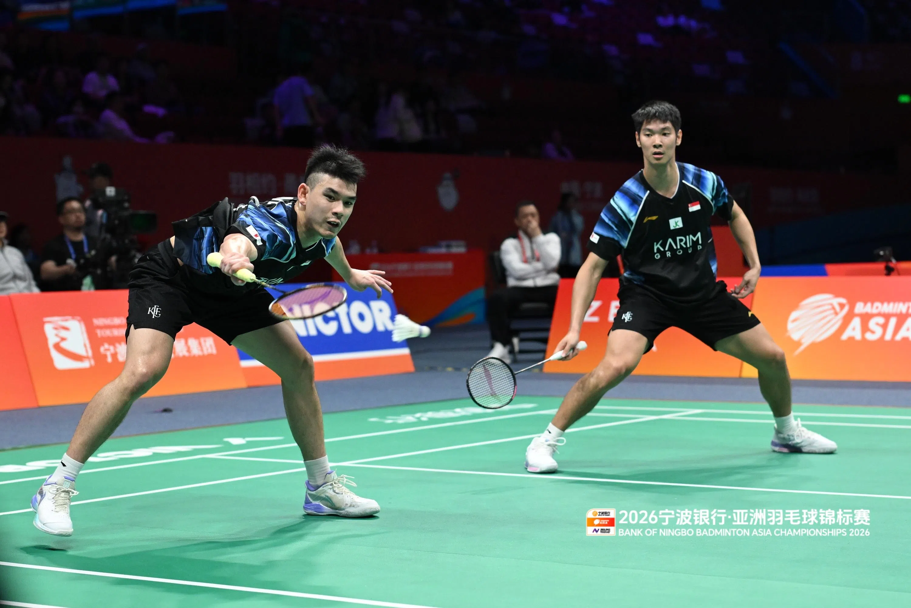 通过这站比赛，黄劲腾（左）和黄家豪的世界排名将迎来小幅度提升。（亚洲羽毛球锦标赛提供）