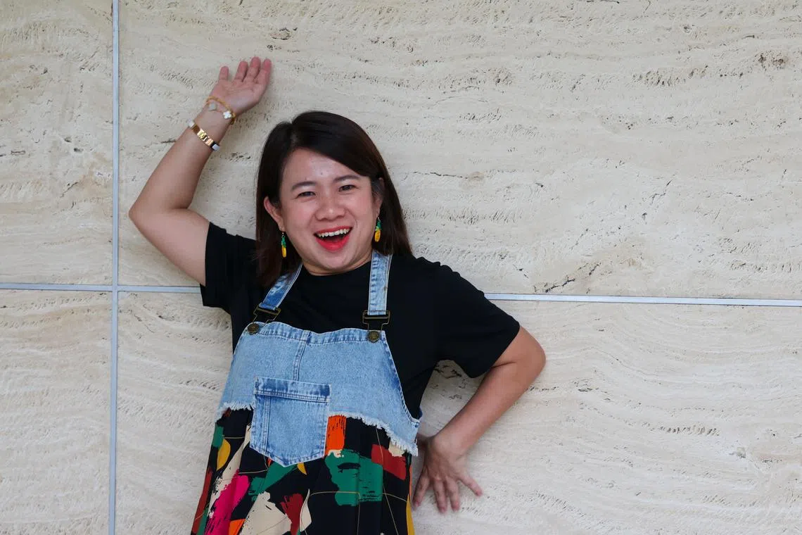 黄湘淋笑说要不是安娣角色，可能就没有机会当电影女一。（林明顺摄）