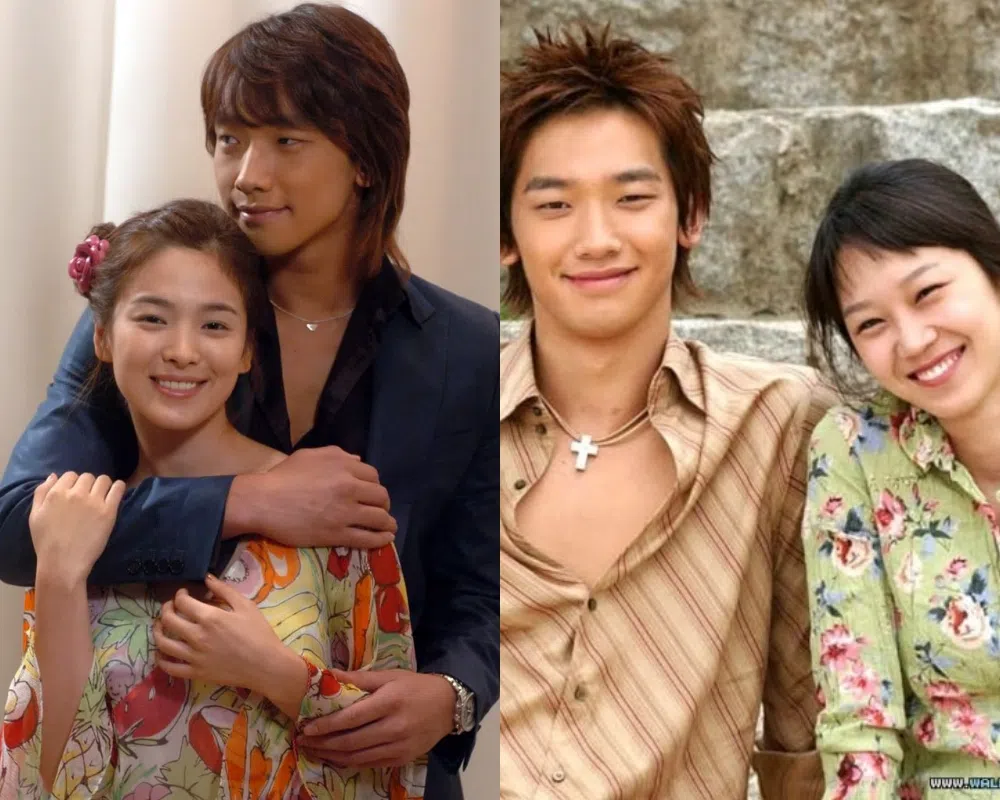 Rain与宋慧乔合作《浪漫满屋》（左图）红遍亚洲，他的出道电视剧是与孔晓振合作的《小爸爸上学去》。（互联网）