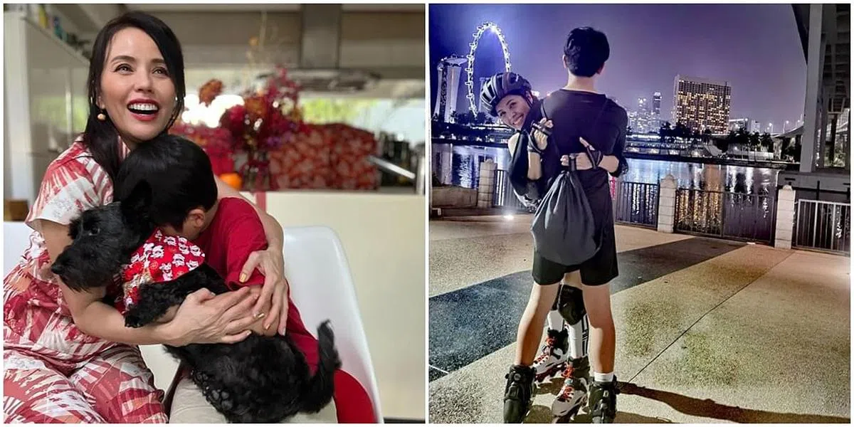 阿姐郑惠玉在社媒上也从不让儿子露脸。（图/IG）