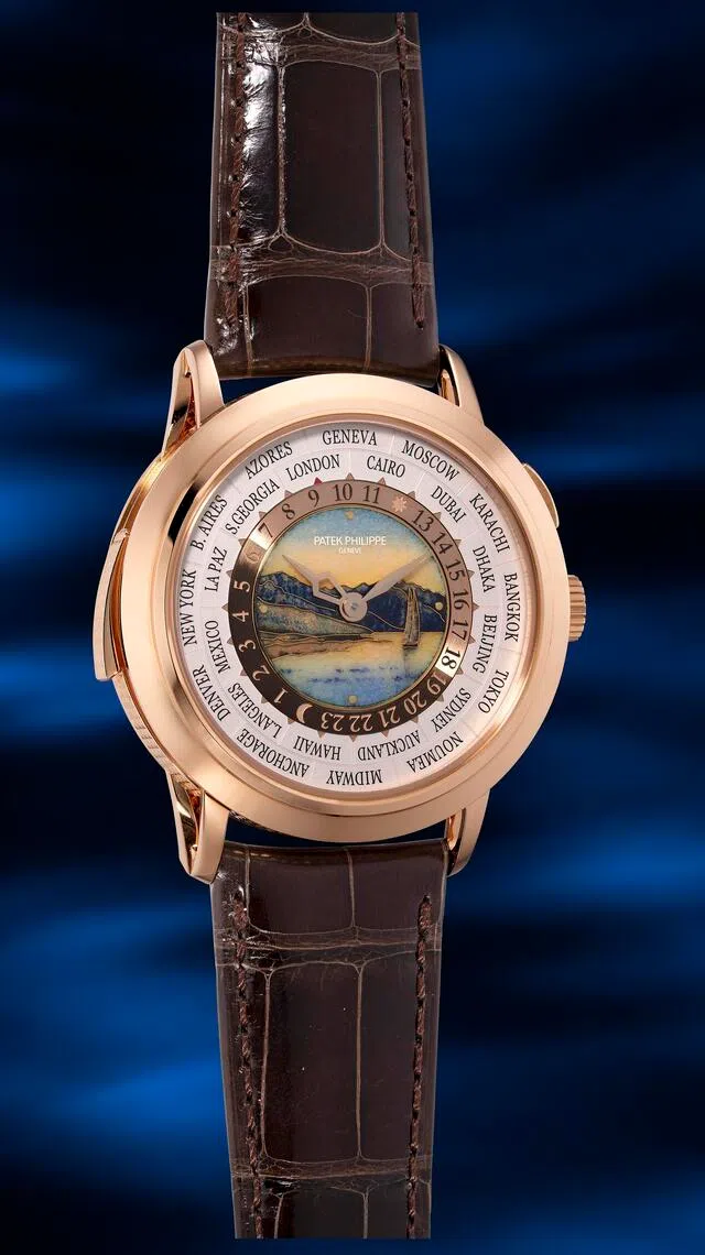 Ref.5531R-012世界时三问报时表，是百达翡丽首枚能“以当地时间报时”的三问腕表。（富艺斯提供）