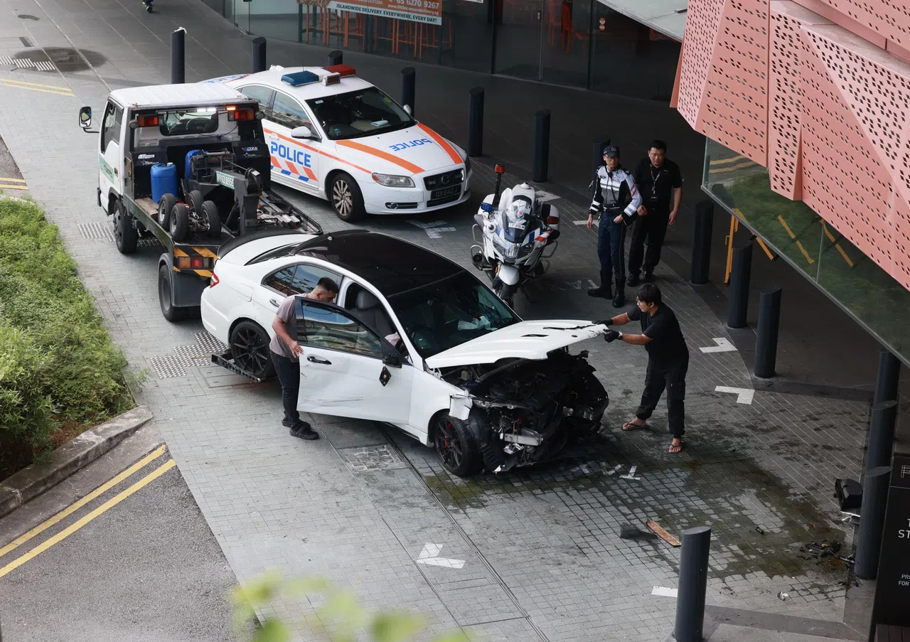 警方到场调查。（潘丰源摄）