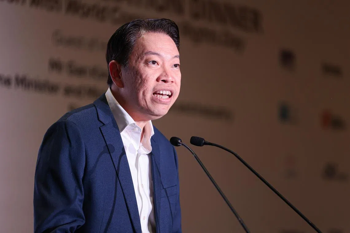 消协会长杨益财致辞时也说，希望政府能规定所有主要线上及实体零售业者展示单位定价。（李冠卫摄）