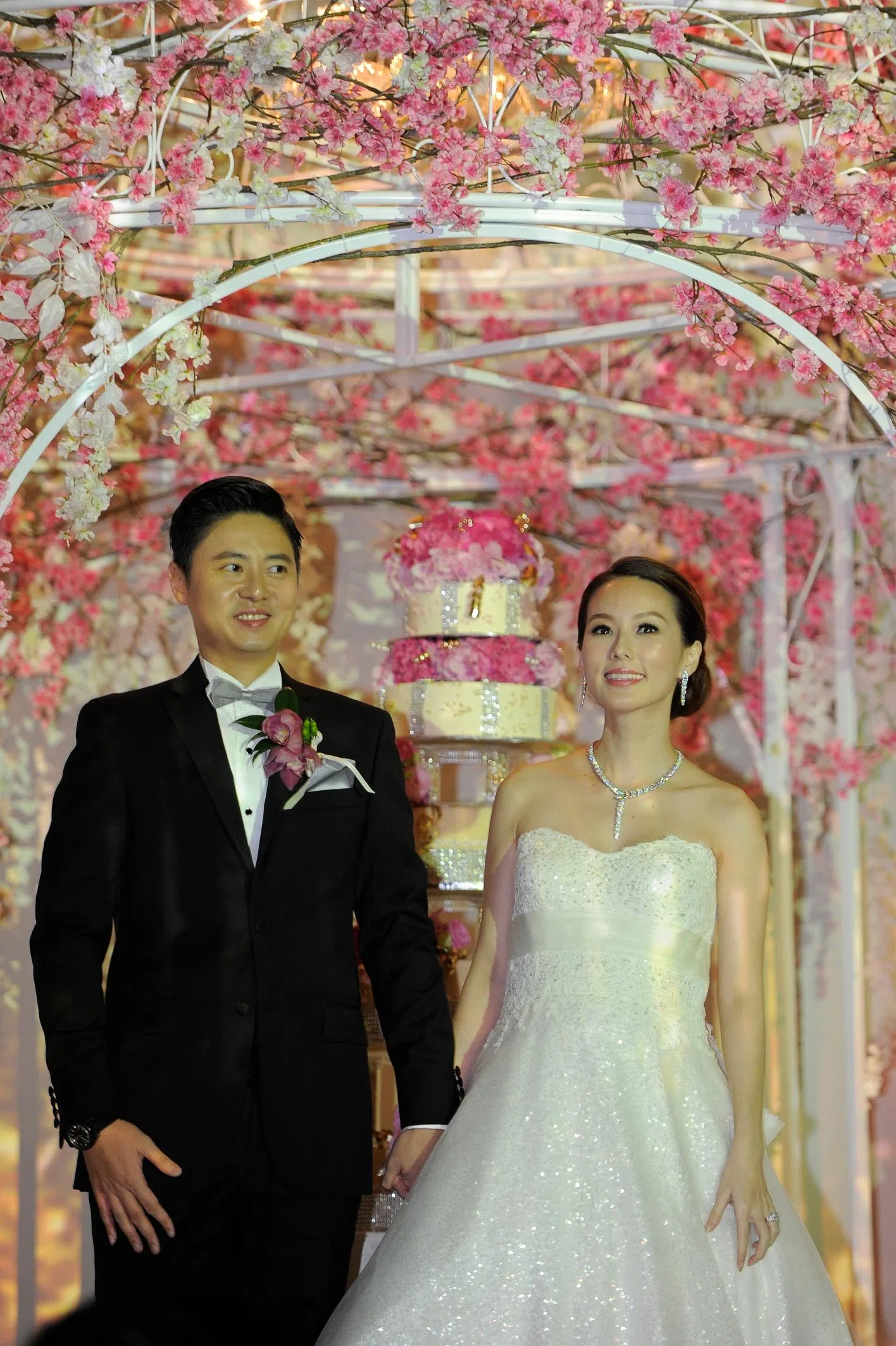 林湘萍和Alex田恩沛结婚时已经怀孕五个月。（档案照片）