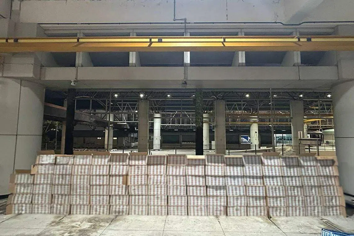 移民局一共起获4999条漏税烟。（取自移民与关卡局脸书）