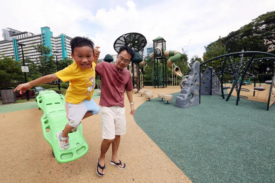 黄埔公园专为不同年龄段的儿童设计两个游乐场，分别适合两岁至五岁，以及五岁至12岁孩童。（邝启聪摄）