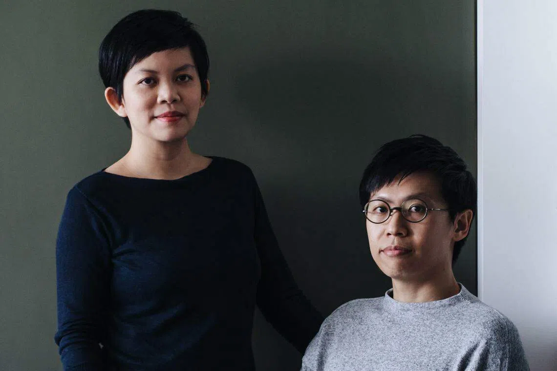Studio Juju设计组合黄勇德（右）和雷适萍。（Khoo Guojie提供）
