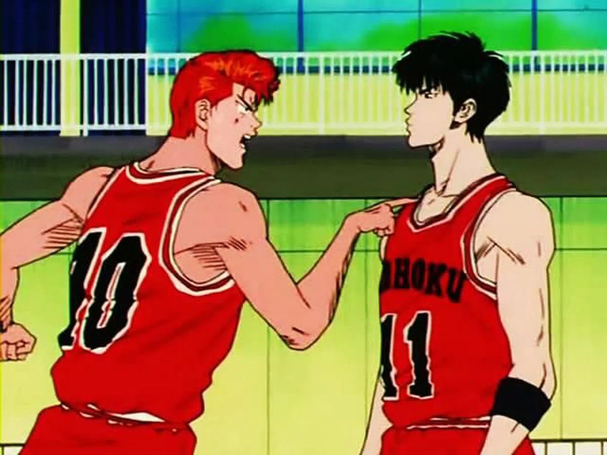 在韩国，漫画角色被改名，樱木花道（左）变成“姜白虎”，流川枫是“徐太雄”。（互联网） 