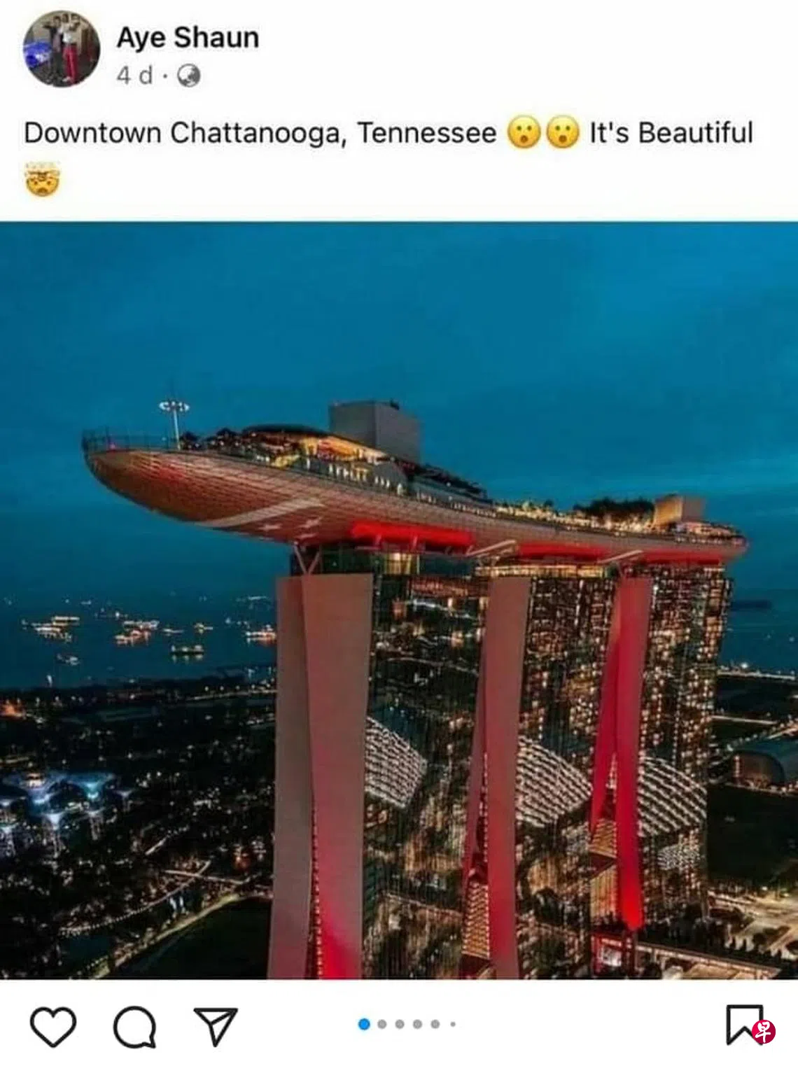 把新加坡各地当世界名胜搞笑梗图网上爆红| 联合早报