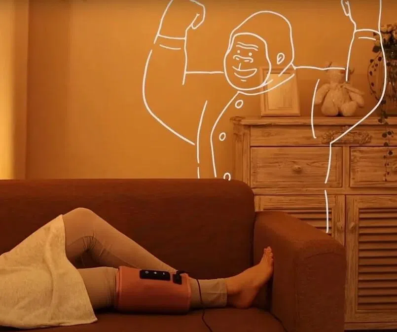 “猩猩之握”腿部按摩器，取猩猩之力来一场强力按摩。（取自shopee.sg）