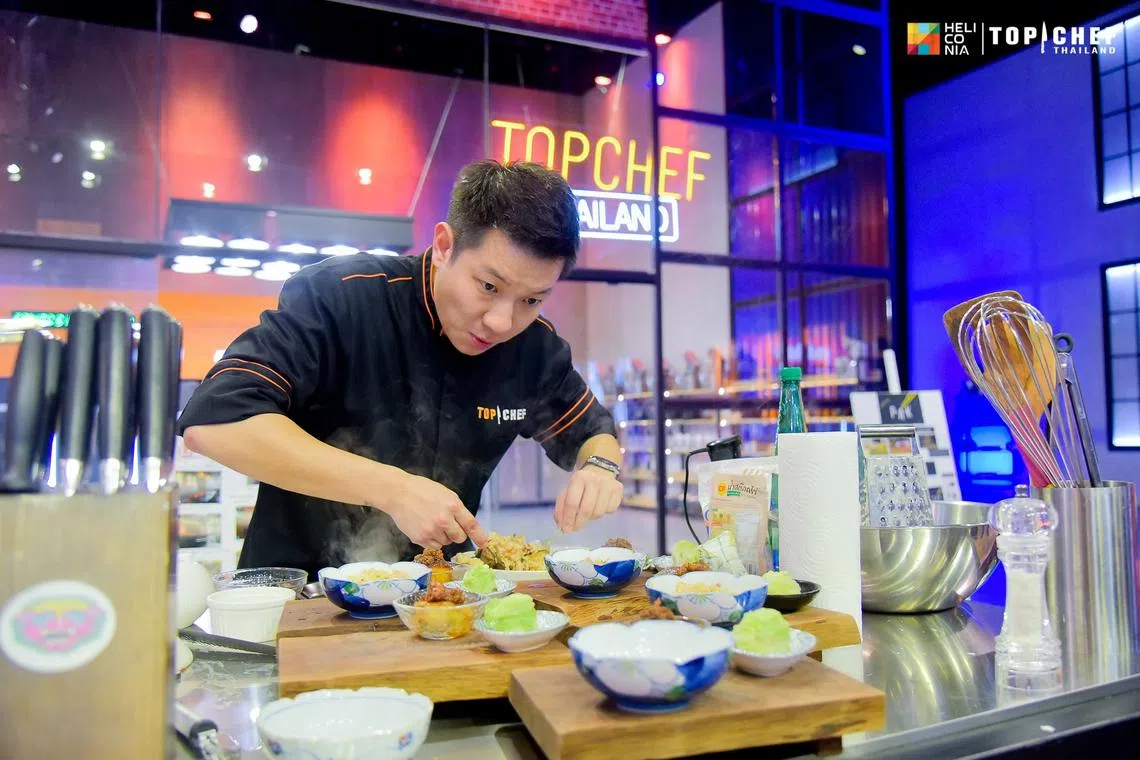 张正义参加泰国电视烹饪节目如Top Chef Thailand，打响知名度。（Heliconia提供）