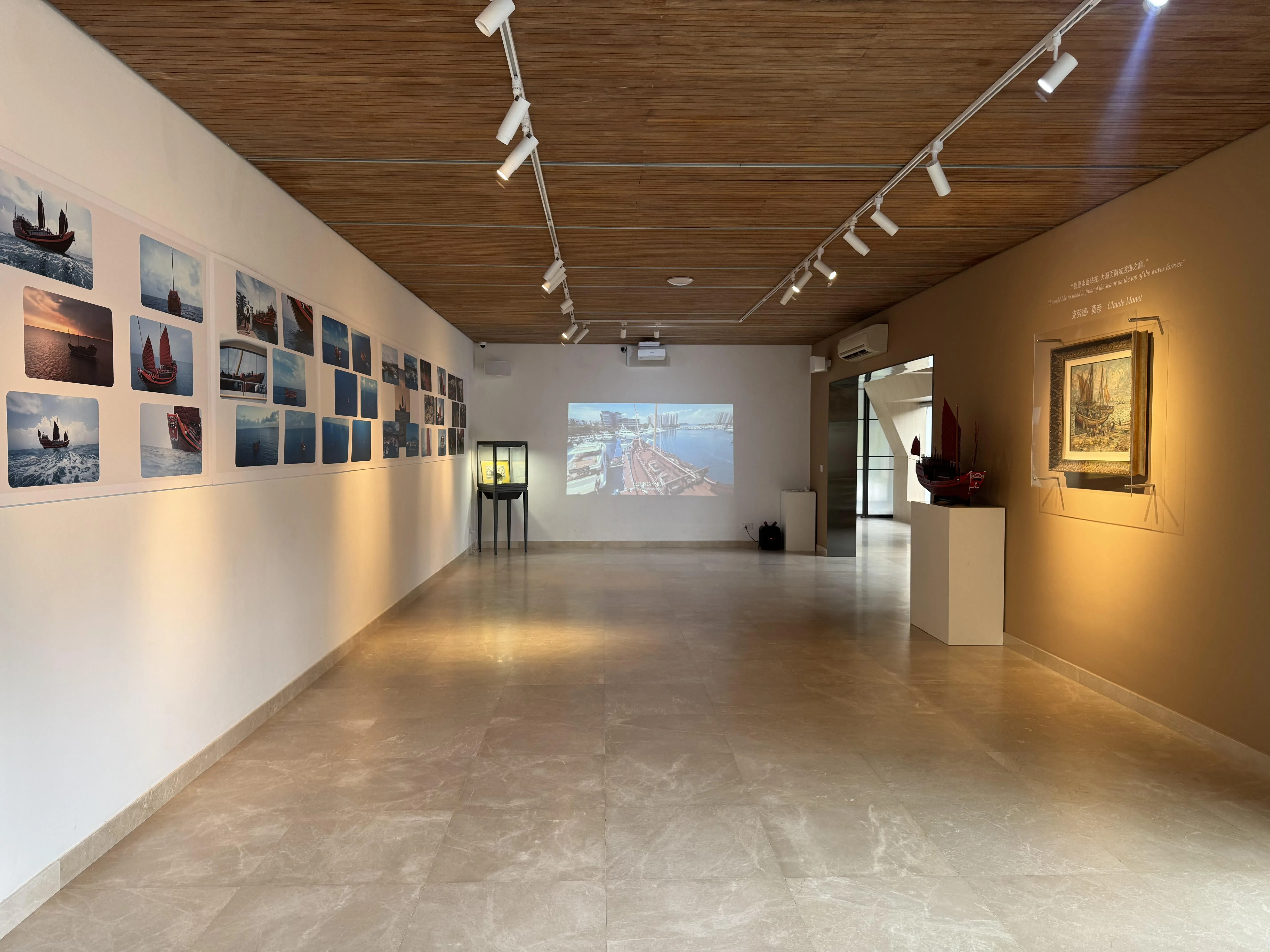 格瑞会所举办“文明的帆影——从莫奈光影到下南洋福宁号”展览。（格瑞会所提供）