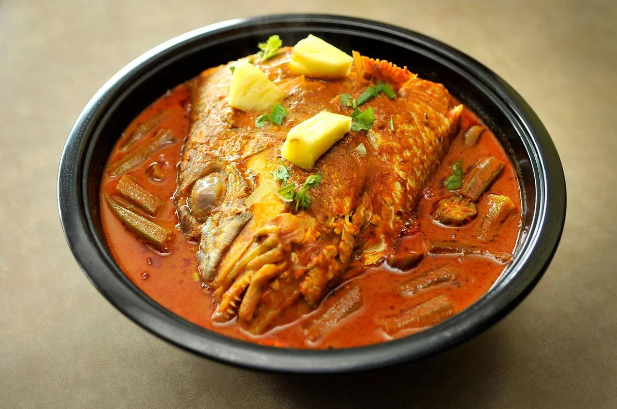 Muthu's Curry的招牌咖喱鱼头。（档案照）