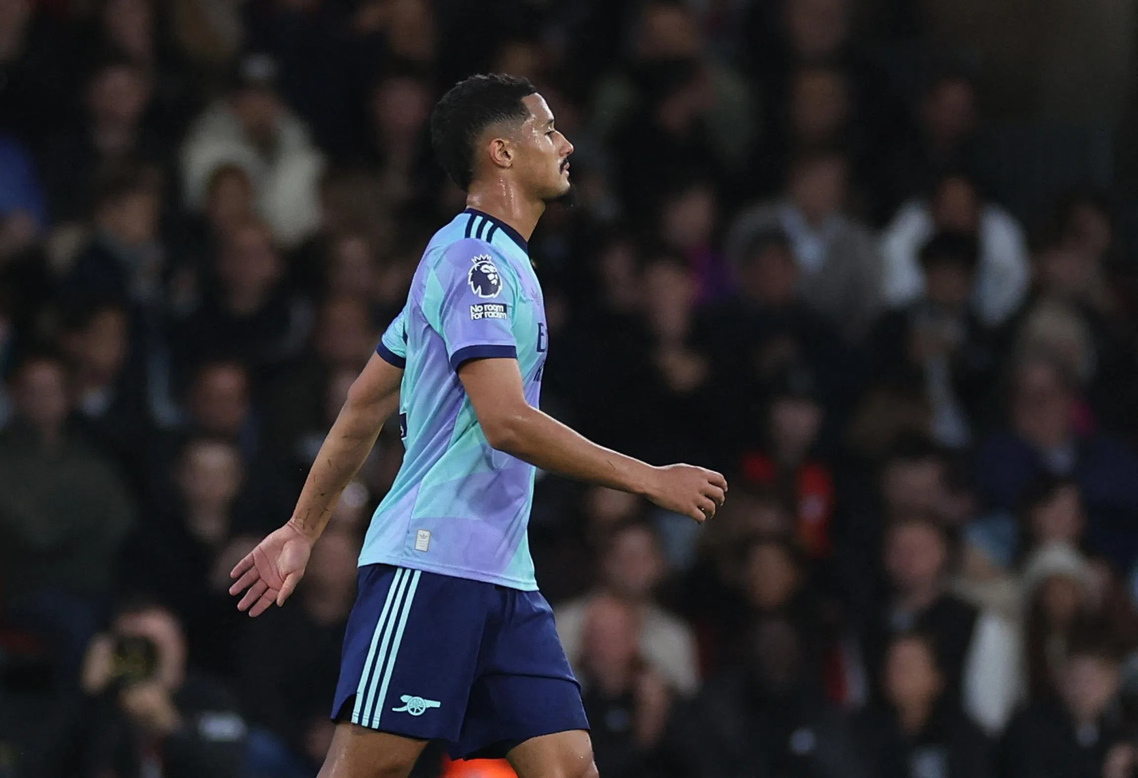 炮兵后卫萨利巴在上轮被罚下前，在球队上赛季和本赛季的英超比赛全程上阵，可见他对球队后防的重要性。（路透社）