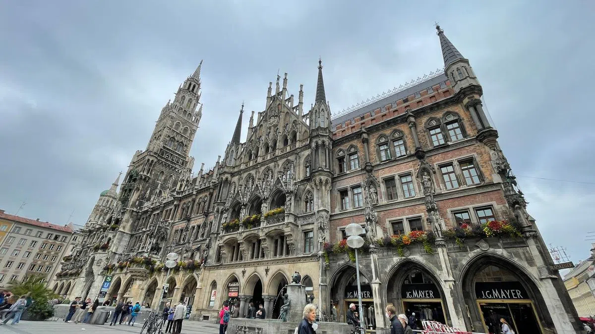 被列为慕尼黑十大名胜地之一的玛利亚广场。（图/谢顺发摄）