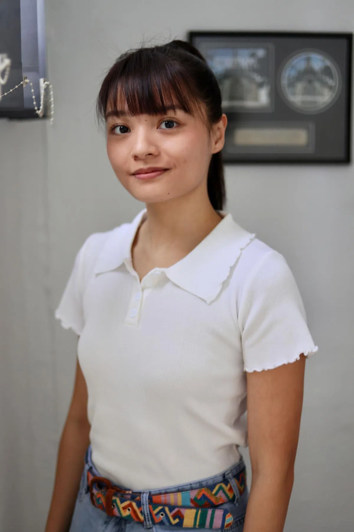 网红陈雯诗在《写给爸爸的信》演出李国煌的女儿。（龙国雄摄）
