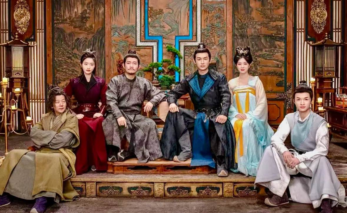 《唐朝诡事录之长安》的主要演员包括陈创（左起）、孙雪宁、杨志刚、杨旭文、郜思雯和石悦安鑫。（取自剧集微博）