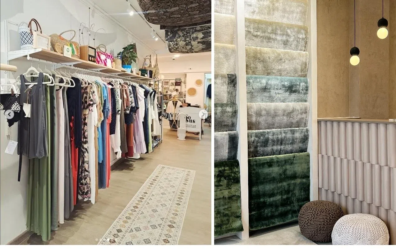 TPD Clan的成员，店面风格各异。左为集合不同品牌，主打环保设计的Something Sustainable，右为家居品牌Living DNA。（品牌提供）