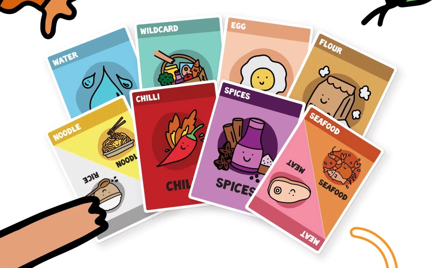 玩家抽取五花八门的食材游戏卡烹煮出本地风味美食。（SYNT Studio提供）