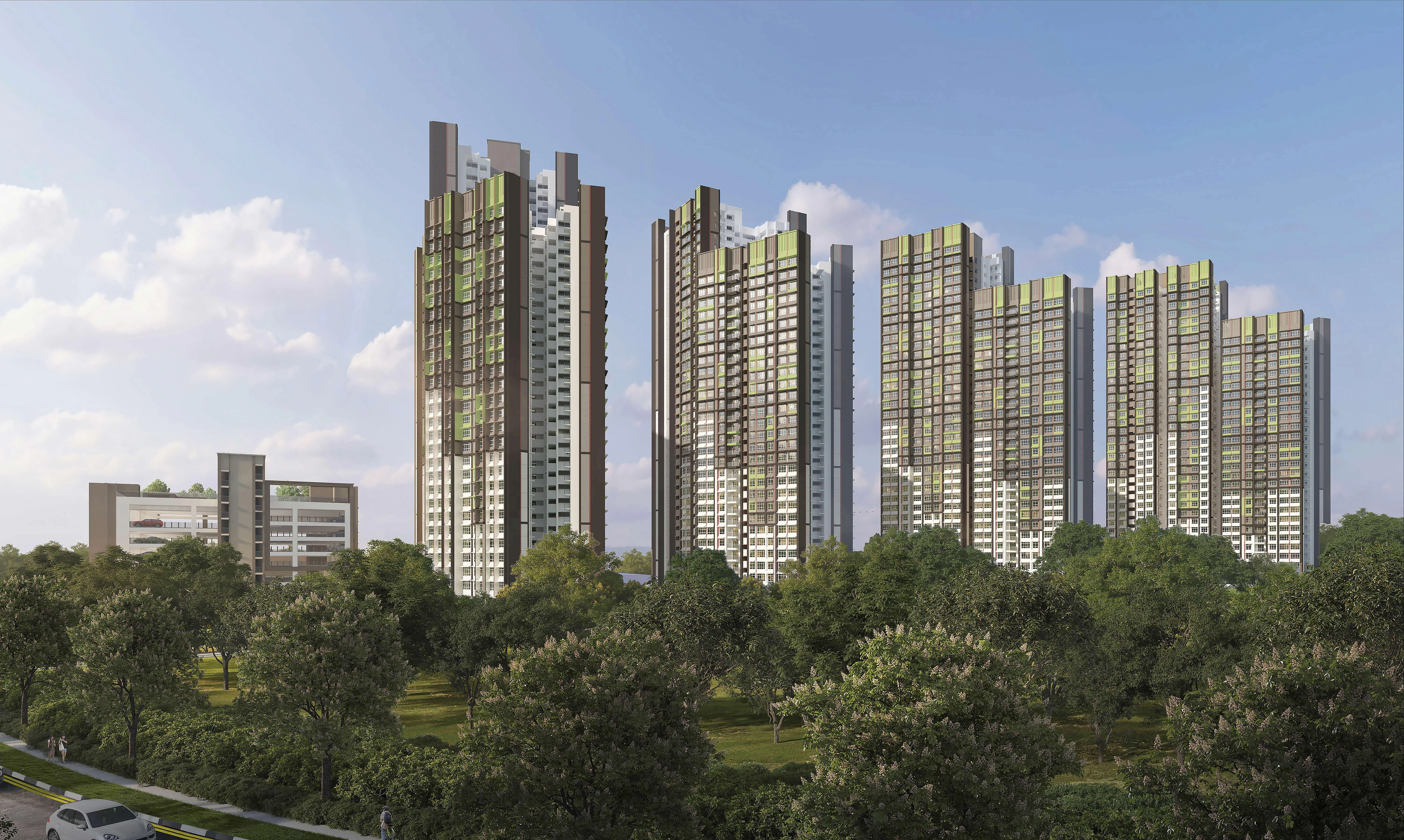 海军部公园（Admiralty Park）附近的“林间住宅”（Housing by the Woods）项目，将有大约4000个组屋单位。（建屋发展局提供构想图）