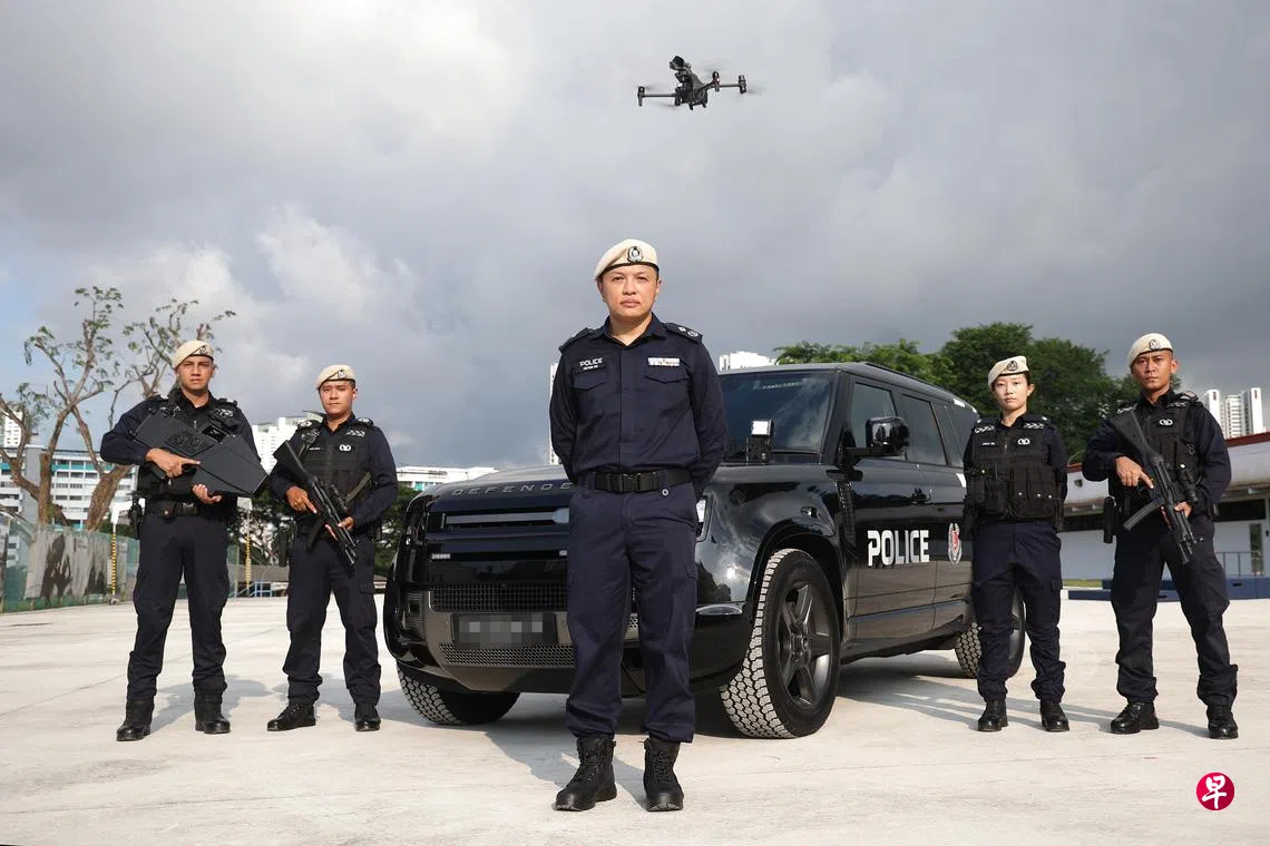 警察部队组新单位无人机伴飞警员巡逻| 联合早报