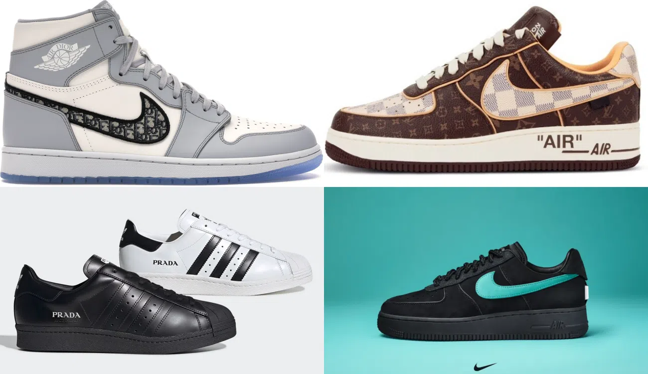 近年来有许多奢华品牌推出联名款球鞋。（取自网络）