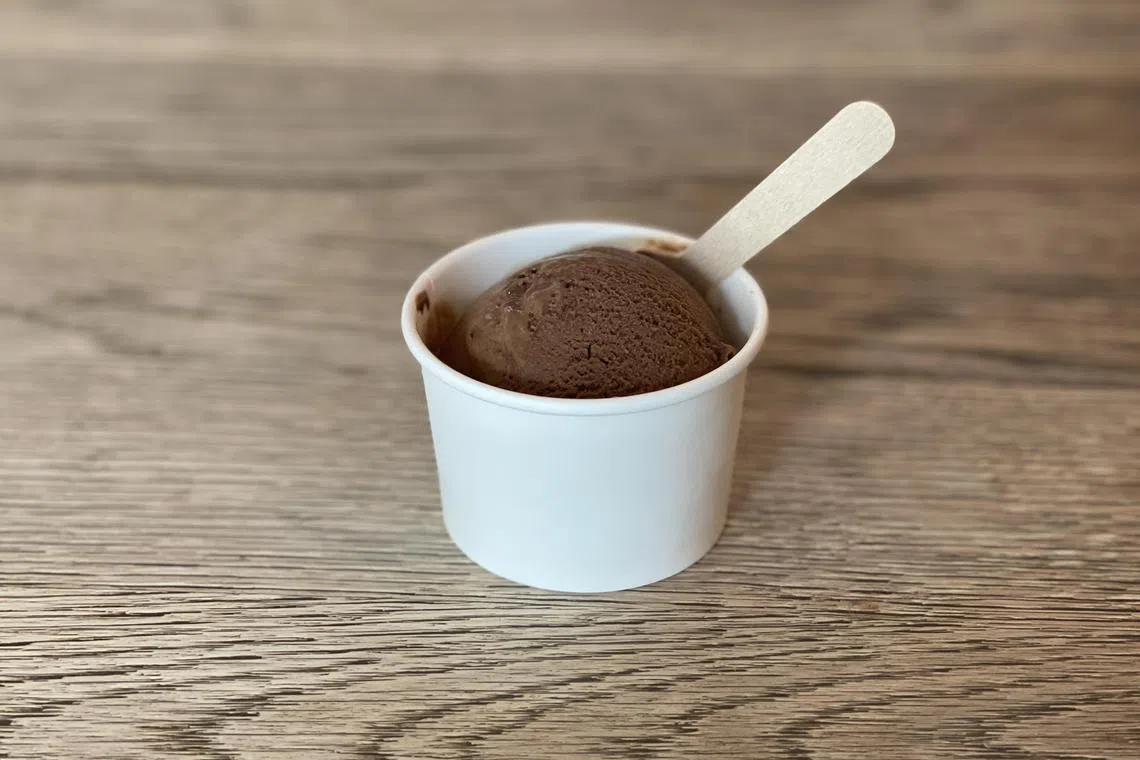 香甜冰凉的薄荷巧克力雪糕。（黄靖晶摄）